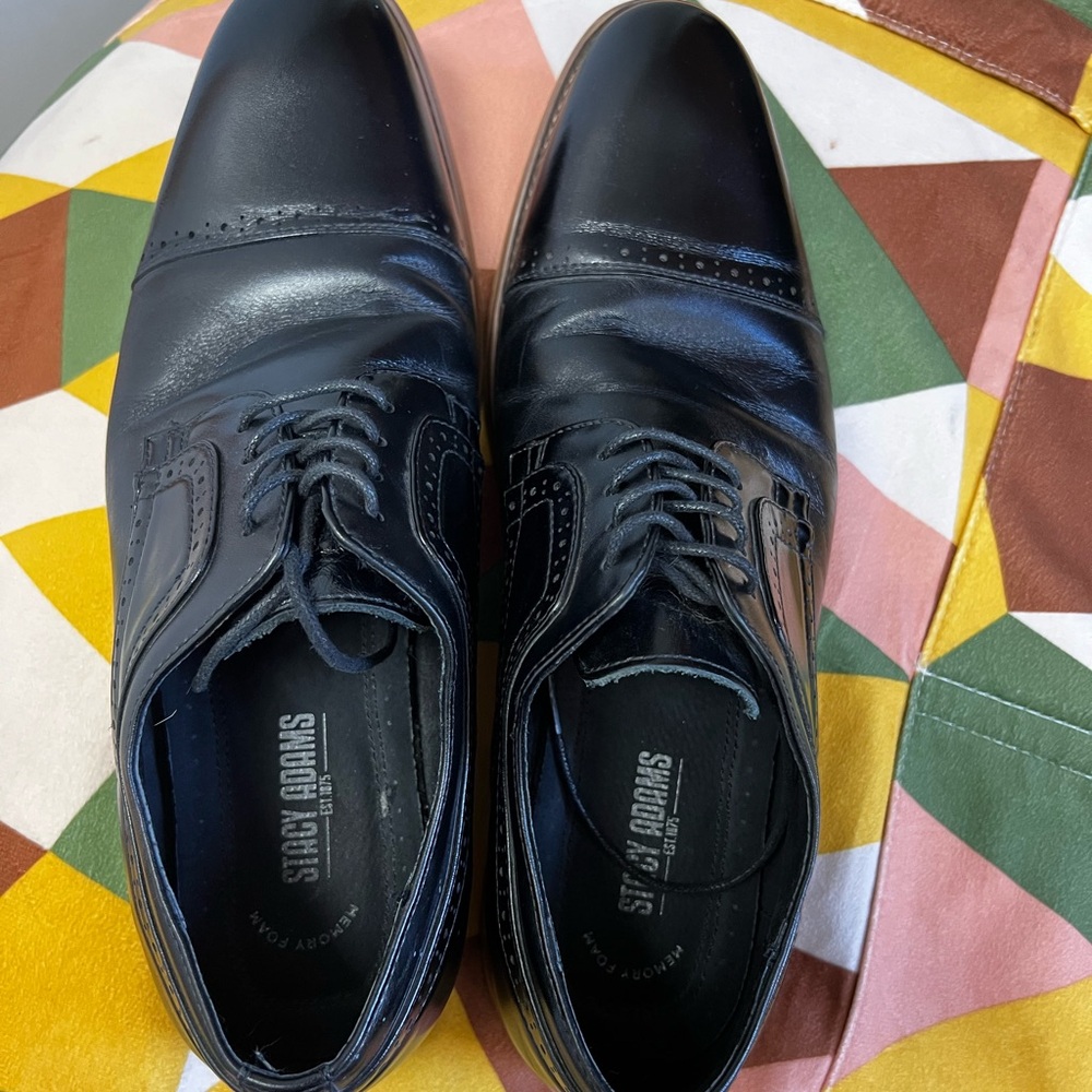 Stacy Adams Black Leather Dress Shoes